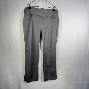 Apt 9 Pants Women's XXL 2XL Gray White Black Stretch Straight Leg Pull On